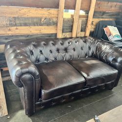 Tufted Vinyl Couch