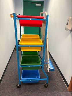 Lakeshore Classroom cart organizer with magnetic easel.