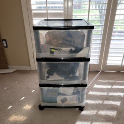 3 Drawer File  Cabinet With Wheels