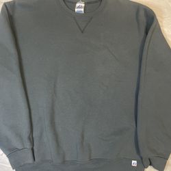 90s Vintage Russell Athletics Crewneck Sweatshirt Army Green XL USA
