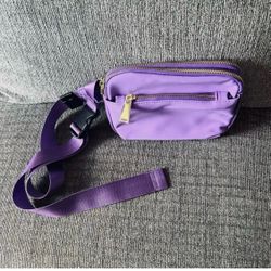 🦄New! Purple ZORFIN Adjustable Fanny Pack 8x5 Crossbody Bag w 4 Zippered Compartments & Card Slots