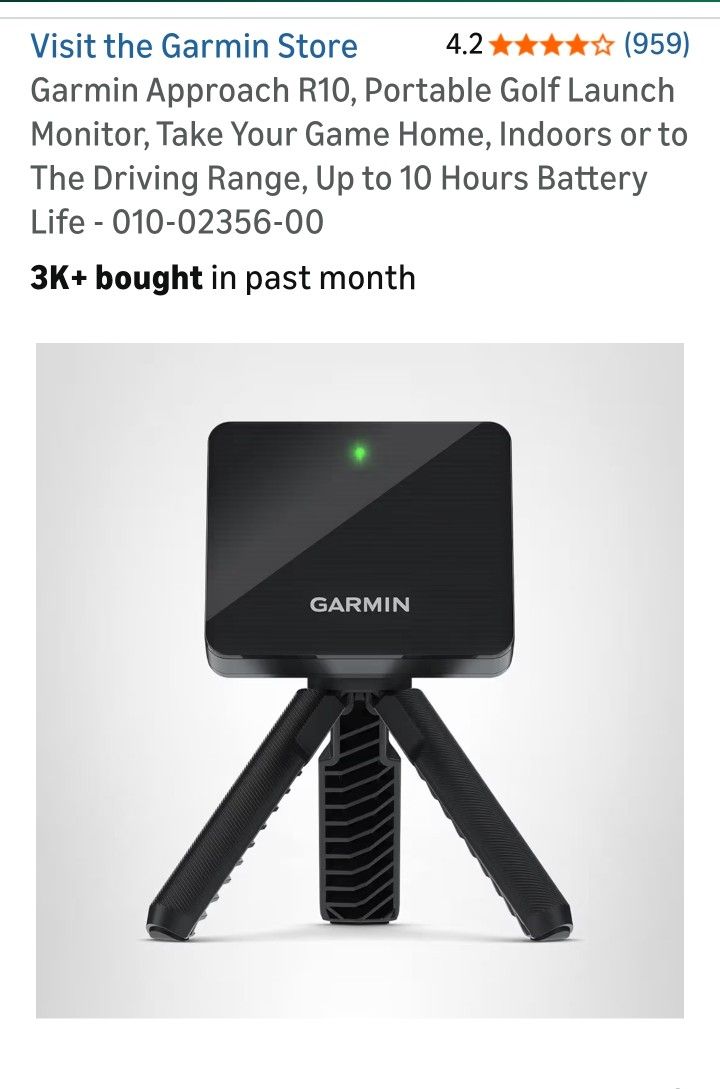 Garmin R10 Launch Monitor for Golf