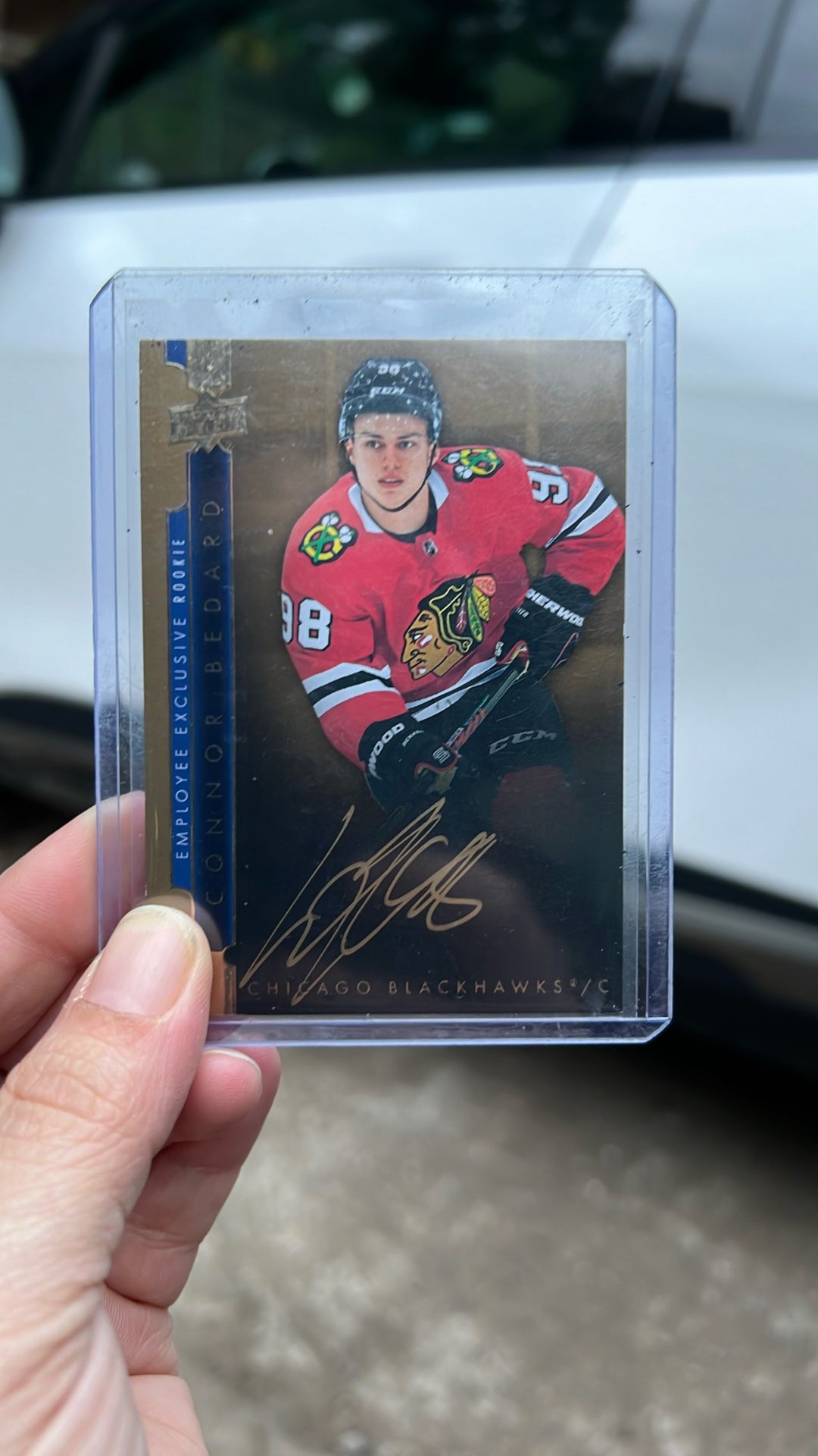 Exclusive Employee Rookie Connor Bedard Card Signed An Excellent Condition, Never Taken Out Of The Package