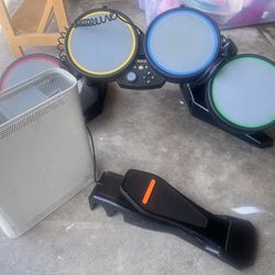 XBox 360 Console And Rock Drum Set