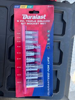9 PC. TRIPLE SQUARE BIT SOCKET SET
