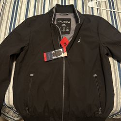 Nautica Bomber Black Jacket Medium Size For Men  $35