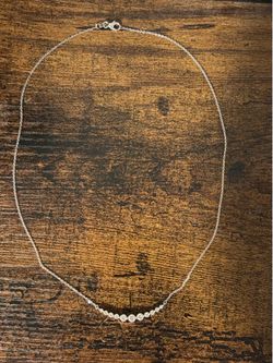 1 ctw diamond and 14k white gold necklace