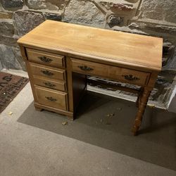 Vintage Solid Wood Writing Desk Vanity Desk