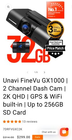 Dash Cam Unavi FineVuGX100