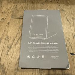 7.5" Travel Makeup Mirror with 148 Led Lights, Portable Lighted Mirror-T1