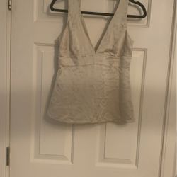 100% Silk - Size 6 Tan J Crew Blouse