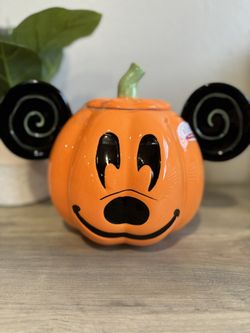 Mickey Pumpkin Cookie Jar 