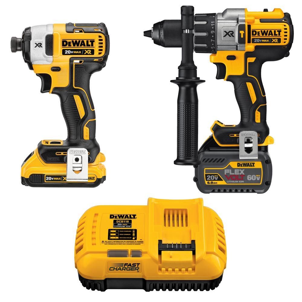 Dewalt 20v flexvolt xr hammer drill combo kit