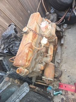 235 Chevy motor and transmission