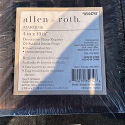 Floor Register quantity 3 Brand- Allen+roth