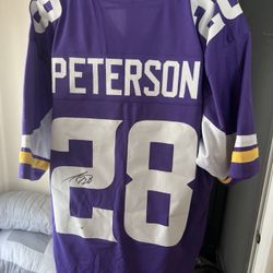 Adrian Peterson Autographed Jersey - JSA Cert