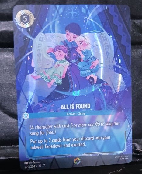 Lorcana Enchanted ARCHAZIA'S ISLAND Card ALL IS FOUND 220/204