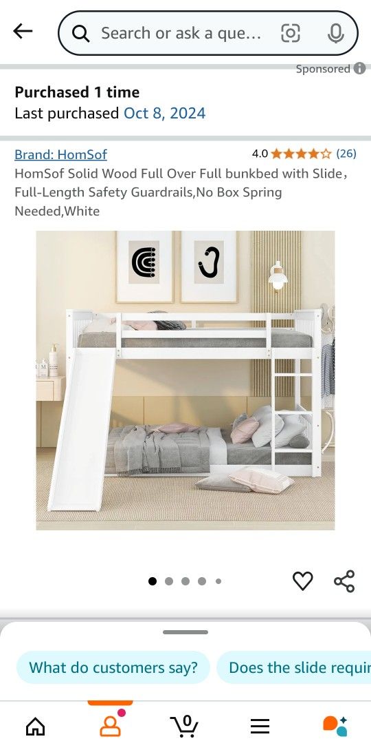 Full Size Bunk Bed With Slide