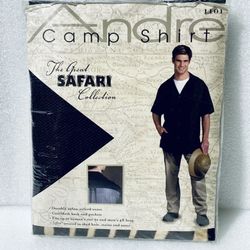 new Andre The Great Safari Collection Mens 48" Chest Measurement Cool Mesh Black 