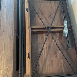 AGHDECO Brunei 3-Drawer Traditional Engineered Wood Writing Desk in Walnut