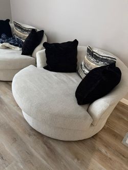 MOVE-OUT SALE! Ashley Cambri Set: 2 Oversized Swivel Chairs