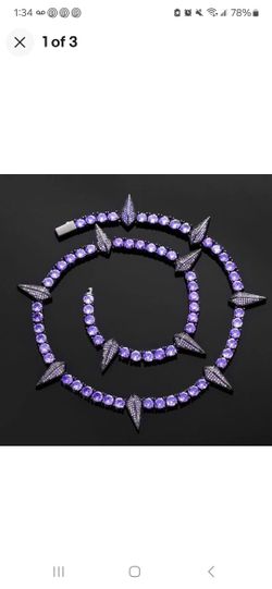 Purple Fight Tooth And Claw Necklace