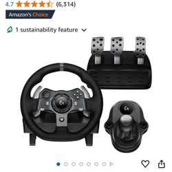 Logitech G920 Driving Force Racing Wheel and Pedals, Shifter.