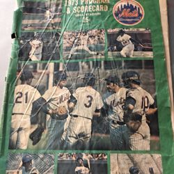 1973 Mets Score Card Program Vintage 