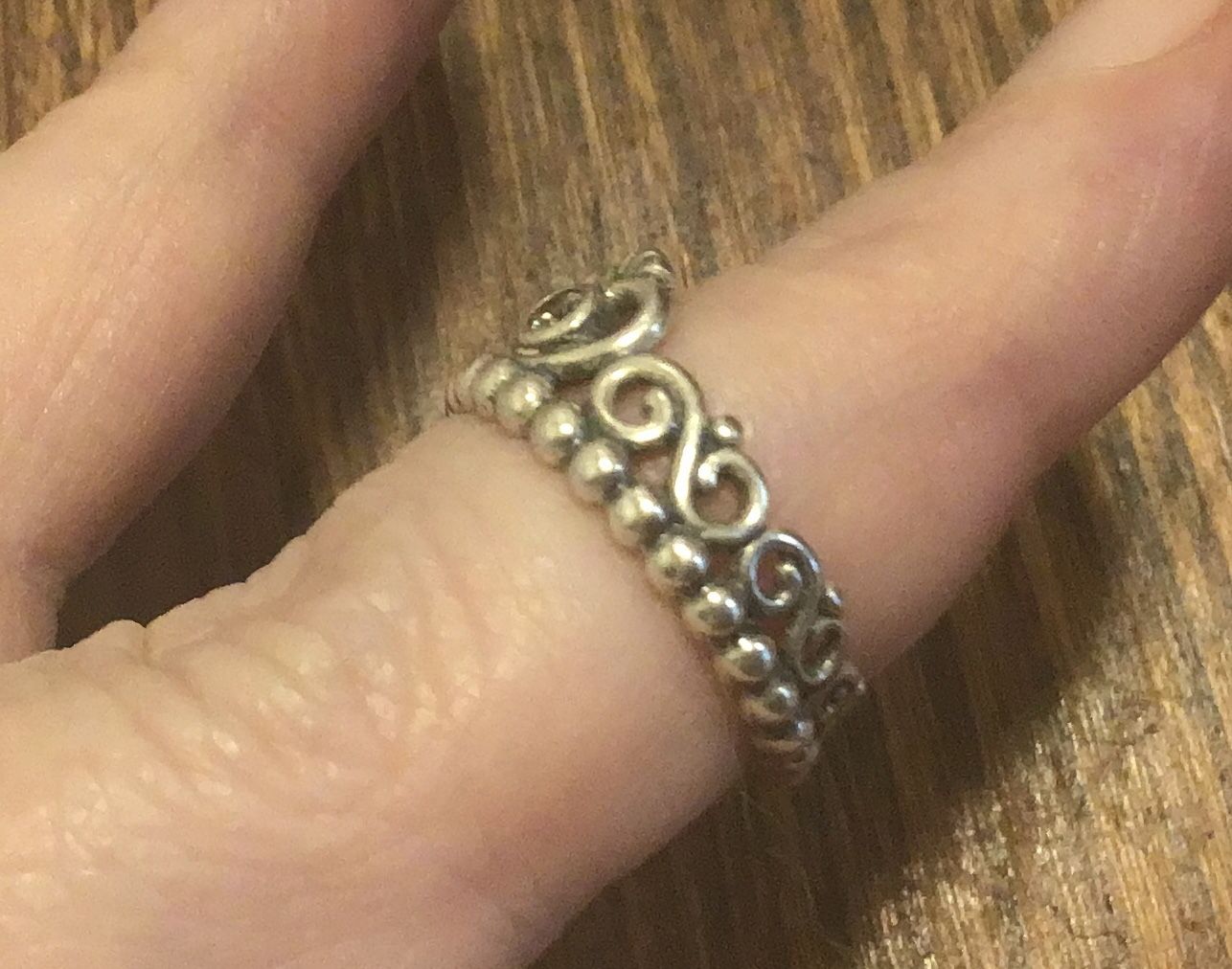 Sterling Cz Pandora tiara ring Size 5