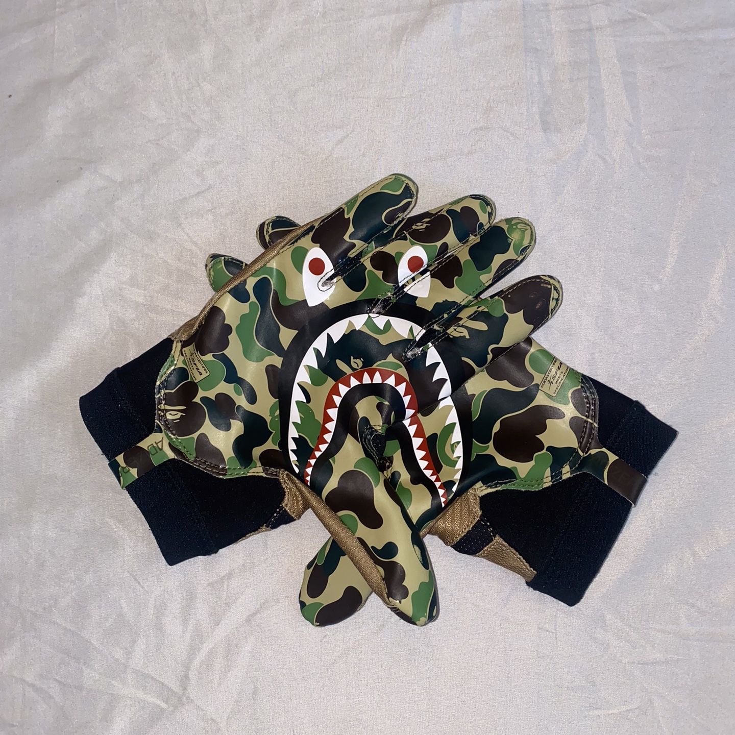 RARE! BAPE x Adidas Adizero 8.0 Football Gloves - Size 4XL (XXXXL