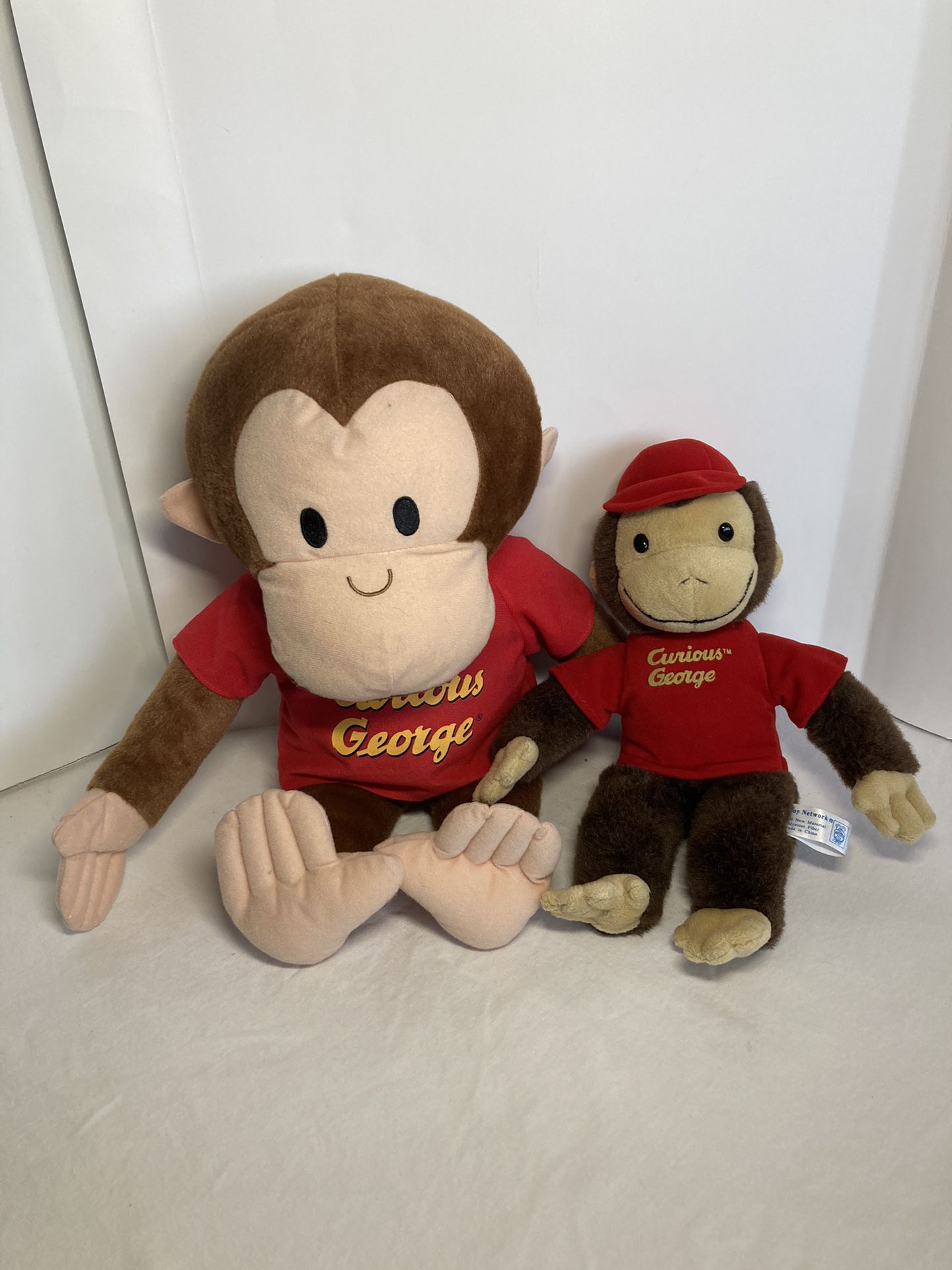 Two Curious George Stuffed Animal Plush Toy 12” and 9” Inch Toy Network