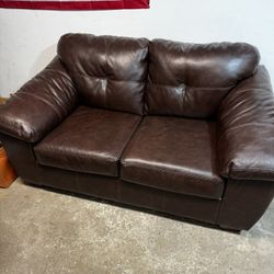 Brown Leather Couch