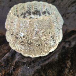 L E Smith Textured Snowball Candle Holder