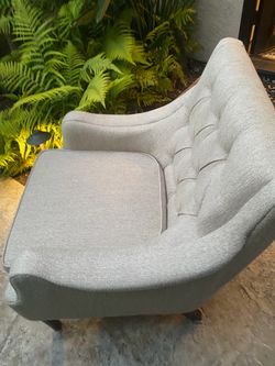 Light beige Tufted Upholstered Accent Lounge Chair