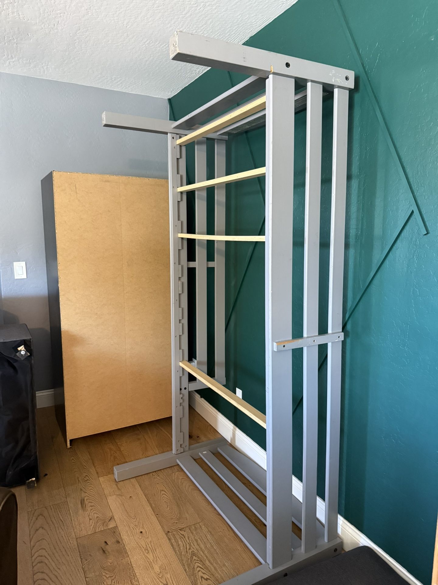 Gray Twin Over Twin Bunk Bed - FREE