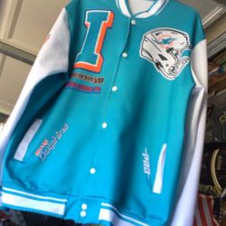 Pro Standard Miami Dolphins Mashup Varsity Jacket Size Mens 2XL