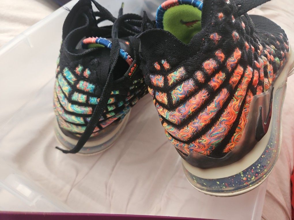 NIKE Lebron 17 James Gang Multicolor Men's Shoe Size 8 #604 NIKE