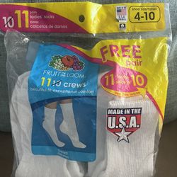 4 Pairs Ladies/Girls Crew Socks-Brand New 