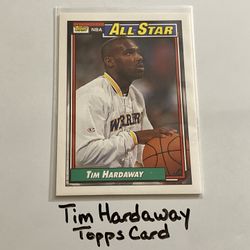 Tim Hardaway Golden State Warriors Hall of Fame Guard Topps Card. 