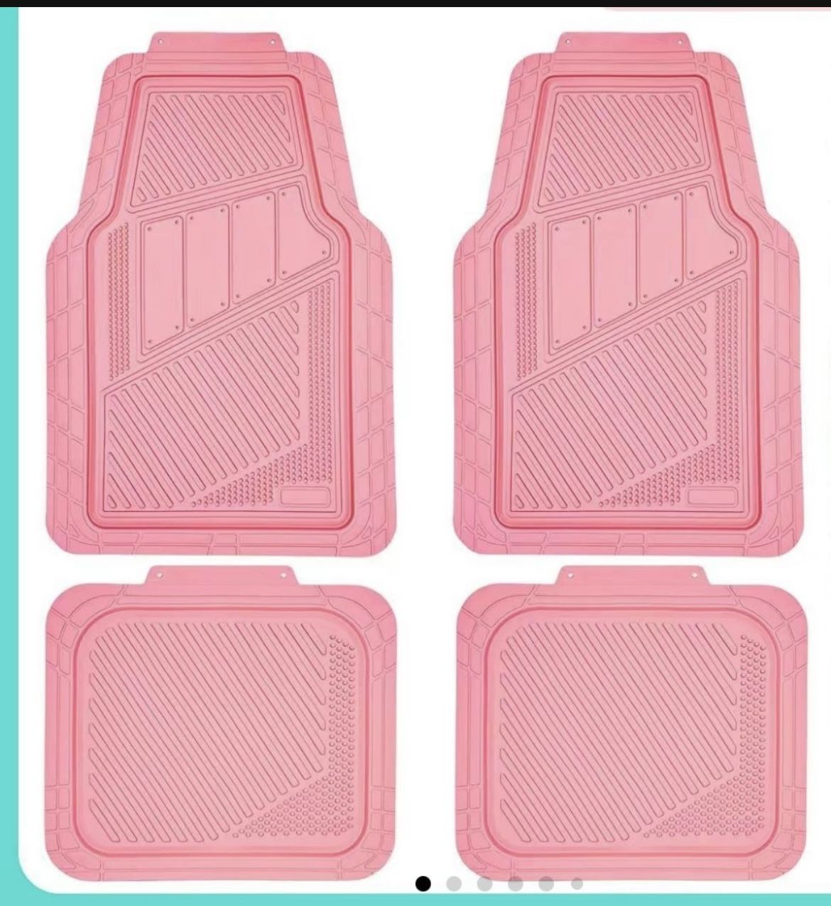 4 Piece Pink Car Mats