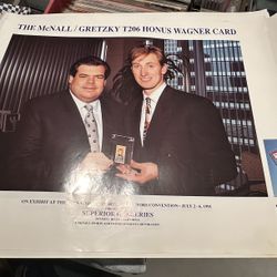 Vintage PSA Baseball Card T206 Honus Wagner Wayne Gretzky Poster