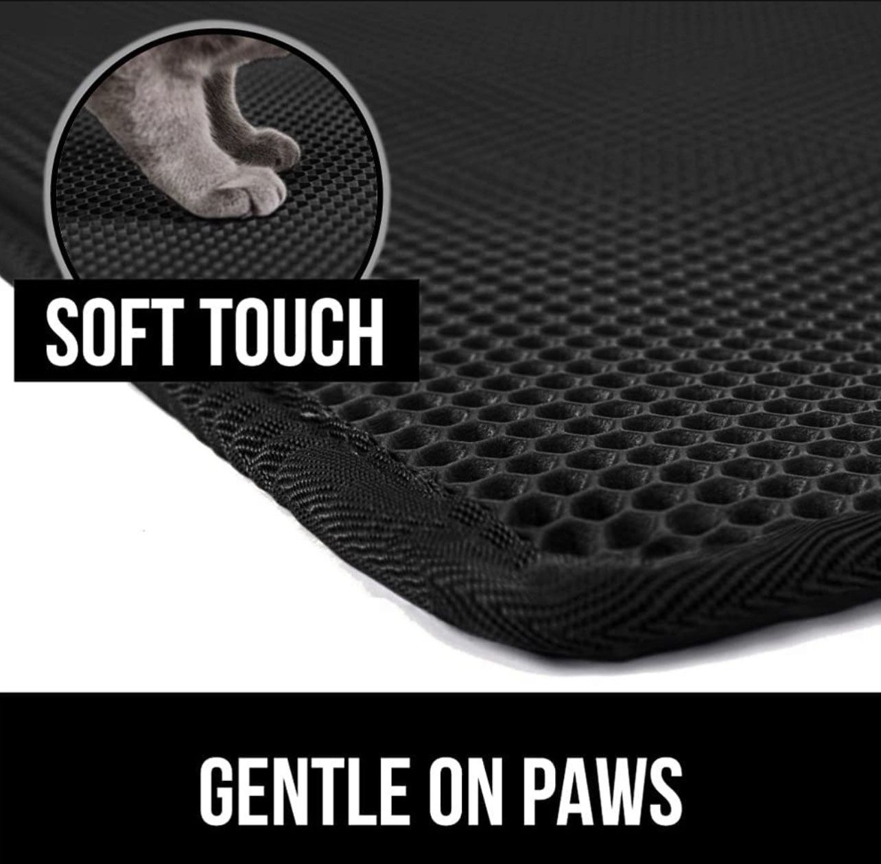 3PCs Total 40x60cm Premium Durable Cat Trapper Mat, Waterproof, Cat & Box Litter Traps, Scatter Control, Gentle on Kitten Paws, Easy Clean, Less Waste