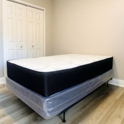 Queen Mattress • Box Spring • Bed Frame (Rails)  📦  🚚 Same Day Delivery