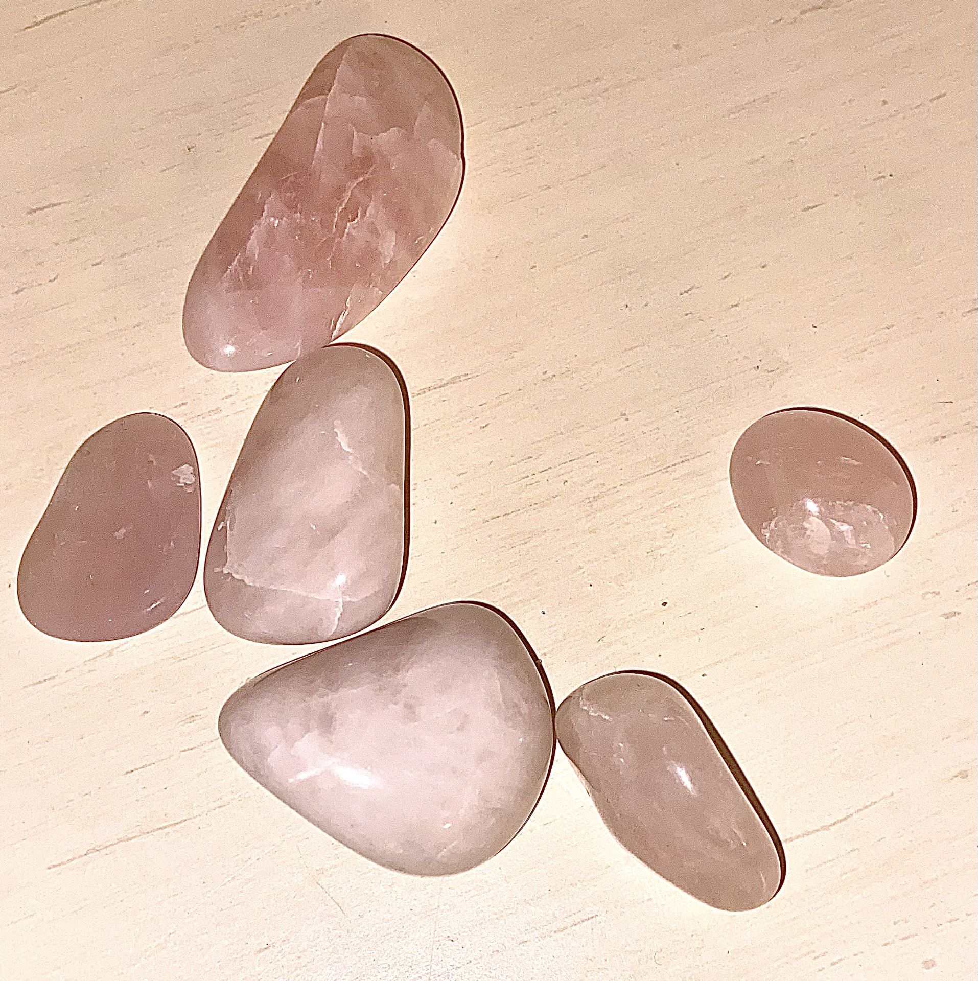 Rose Quartz Tumbled and Polished, Pink Quartz Assortment, 2-pack, Healing, Love Stone