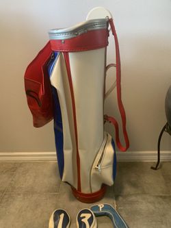Vintage MacGregor Golf Bag with Matching Head Covers