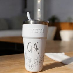 Yeti Tumbler 10oz/14oz/12oz Personalized Customized Laser Engraved IceFlow
