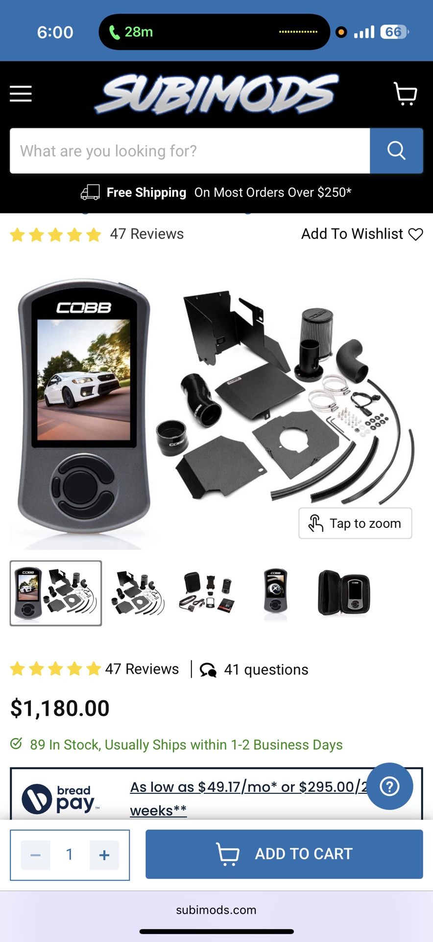Cobb Stage 1 + SF Power package