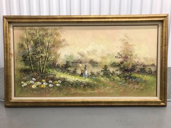 C. Manning original signed oil painting on canvas - Framed 54-3/4”W x 30-3/4”H