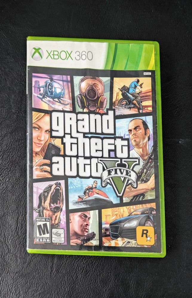 Grand Theft Auto V GTA 5 (Microsoft Xbox 360, 2013) Map included, No manual!