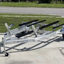 2023 Magic Tilt Double Jet Ski Trailer – Aluminum – Like New